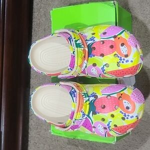 Crocs classic fruit salad clogs-NEW